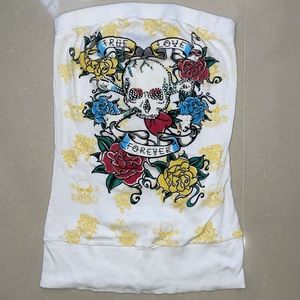 Women’s Youth Skull Design Tube Top